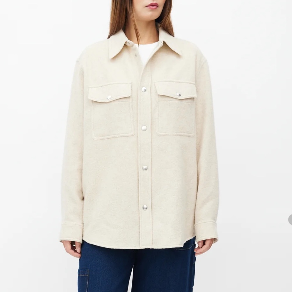 Isabel Marant Cream Wool Fesley Shirt Jacket